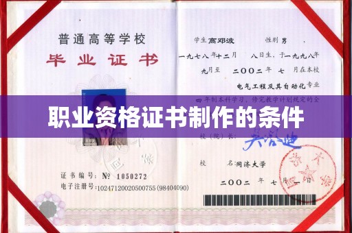 白玉职业资格证书制作的条件